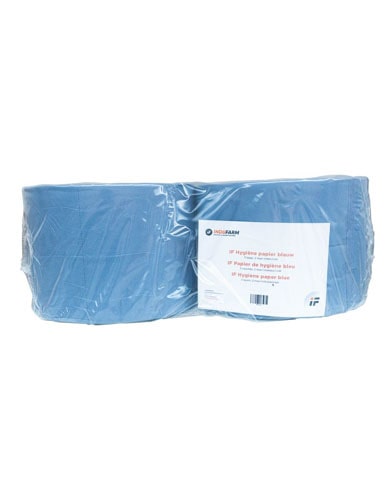 Hygi&euml;ne papier blauw - 3-laags, 2 maxi rollen/colli