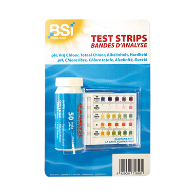 Zwembad teststrips, 50 strips - 5 tests